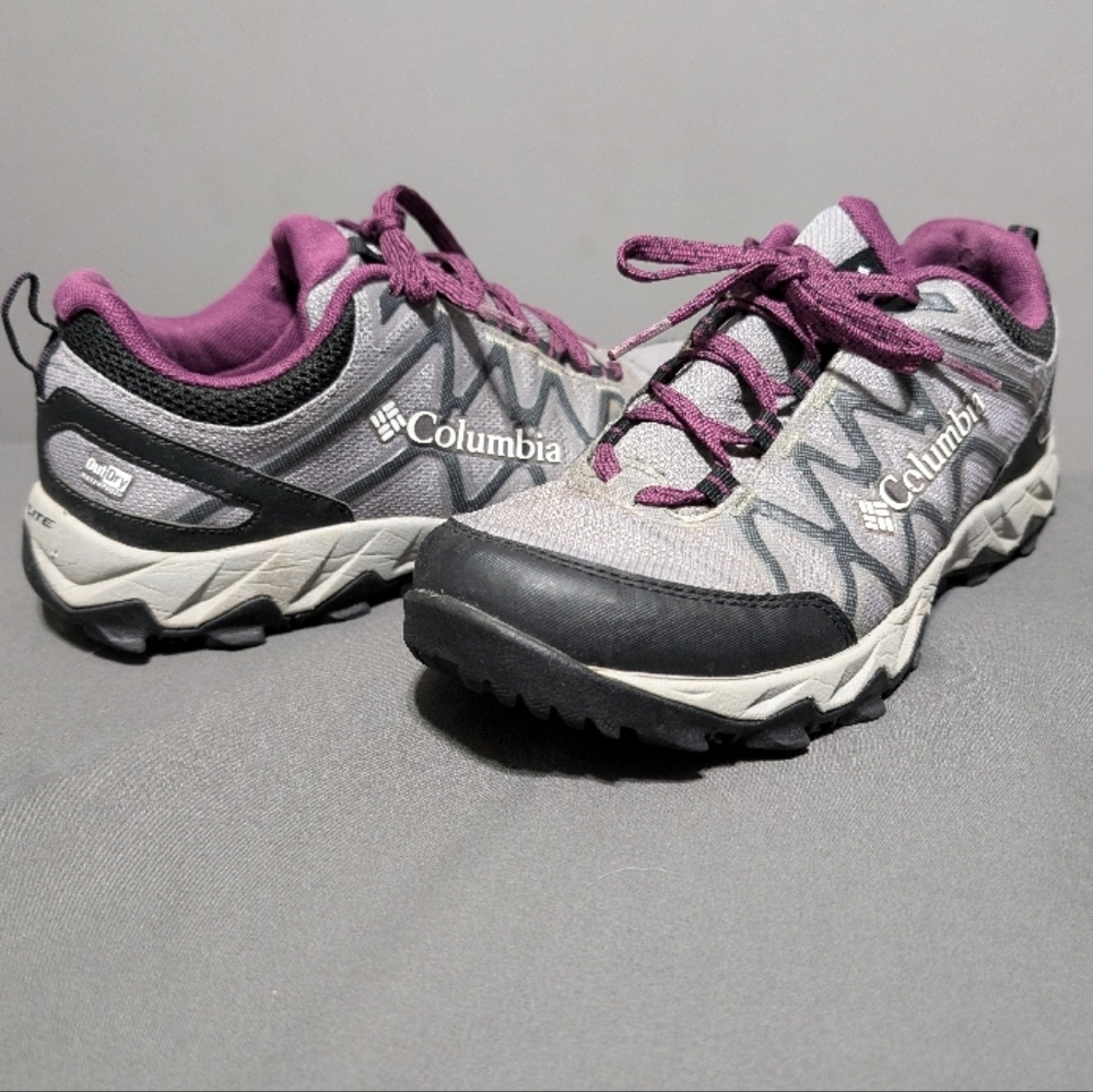 Columbia Peakfreak Outdry Purple and Gray Athletic Shoes size 7